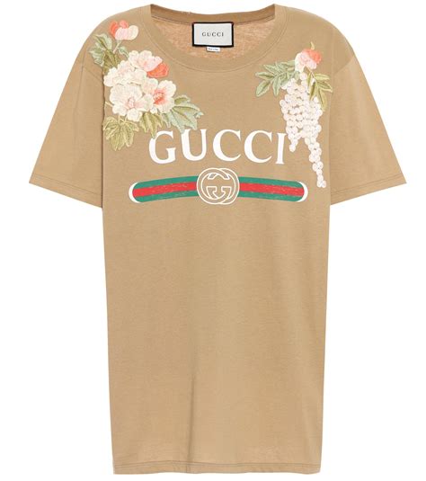 brown gucci tshirt|gucci t shirt women.